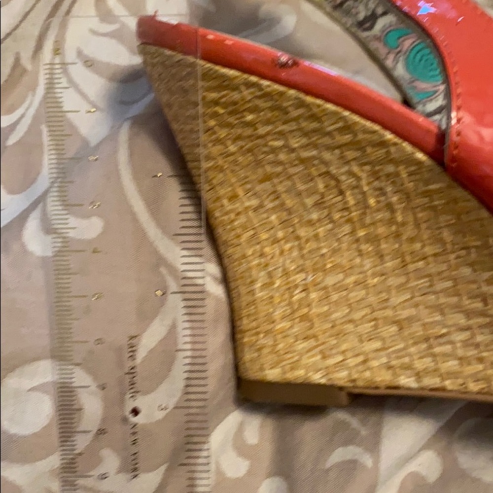 Anne Klein Palmira Coral Wedges Sz 7M - Picture 3 of 7